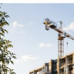 New apartment buildings under construction in Australia, reflecting investor interest in new-build property after negative gearing changes.